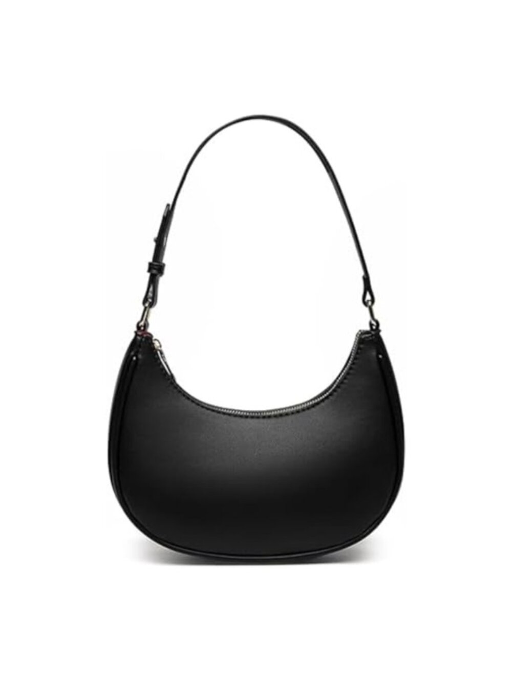 Faux Leather Retro Crescent Hobo Bag for Women Adjustable Shoulder Tote with